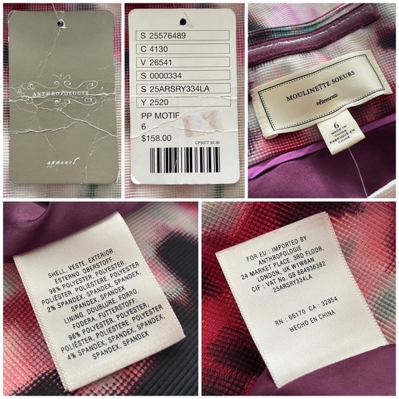 🥀 Anthropologie, Moulinette Soeurs, Hedgerow Haze Strapless Sheath Midi Dress - Picture 16 of 16